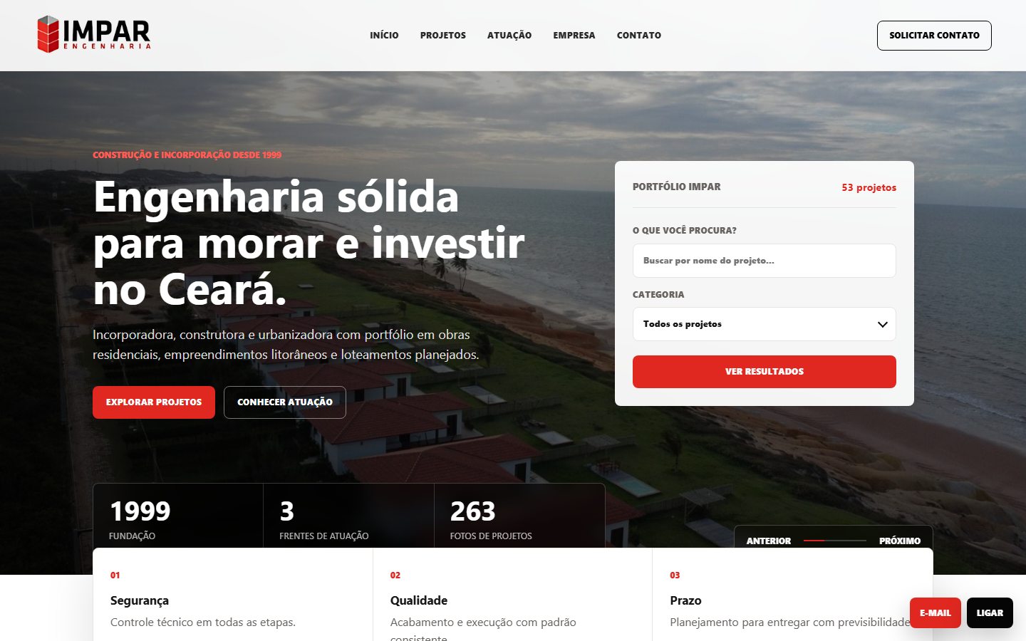 Site Ímpar Engenharia
